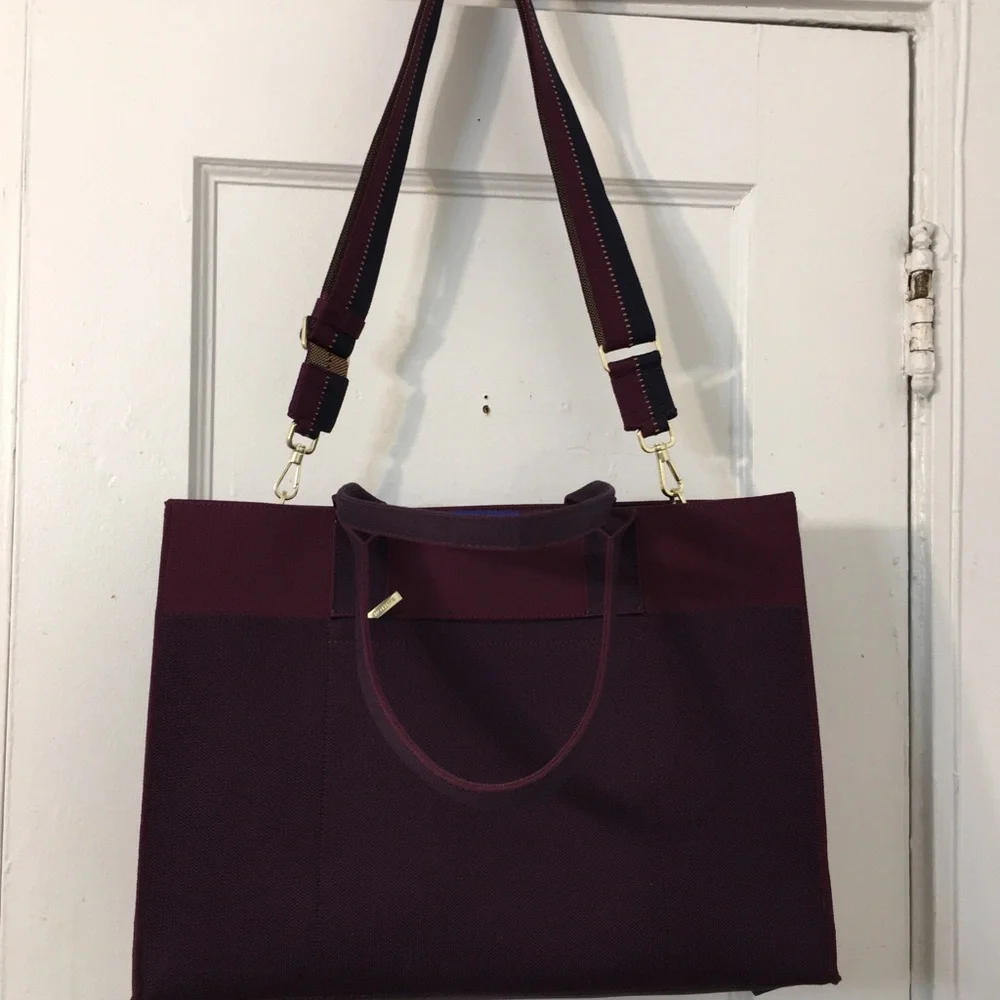 Rothy’s The Classic Tote Dark Aubergine Laptop Work Travel Shoulder Bag - Picture 6 of 16